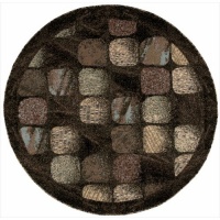Nourison Modesto MDS01 Round Rug, 5.3-Feet, Charcoal Nourison Modesto MDS01 Round Rug, 5.3-Feet, Charcoal