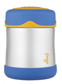 Thermos Foogo Leak Proof Stainless Steel Food Jar, Blue, 10 Ounce Thermos Foogo Leak Proof Stainless Steel Food Jar, Blue, 10 Ounce