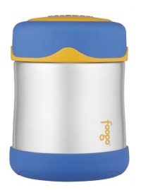 Thermos Foogo Leak Proof Stainless Steel Food Jar, Blue, 10 Ounce