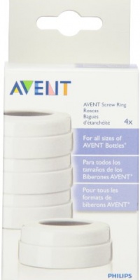 Philips AVENT BPA Free Classic Bottle Screw Rings, 4-Pack Philips AVENT BPA Free Classic Bottle Screw Rings, 4-Pack