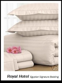 Royal Hotel's 1200 Thread Count 4pc Queen Bed Sheet Set 100% Egyptian Cotton, Sateen Stripe, Deep Pocket, 1200 TC, Stripe Ivory Royal Hotel's 1200 Thread Count 4pc Queen Bed Sheet Set 100% Egyptian Cotton, Sateen Stripe, Deep Pocket, 1200 TC, Stripe Ivory