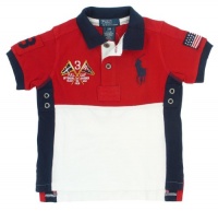 Polo Ralph Lauren Boys Mesh Big Pony USA Logo Polo Shirt - 24M - USA Polo Ralph Lauren Boys Mesh Big Pony USA Logo Polo Shirt - 24M - USA