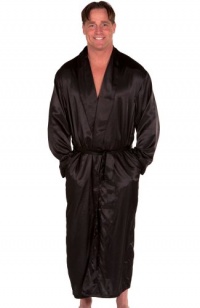 Del Rossa Men's Long Lightweight Satin Bathrobe Robe