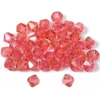 40 Rose Bicone Swarovski Crystal Beads Beading 5301 4mm 40 Rose Bicone Swarovski Crystal Beads Beading 5301 4mm