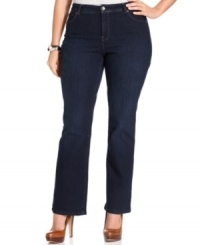 Slimming favorites: classic plus size boot cut jeans with tummy control from Style&co. Slimming favorites: classic plus size boot cut jeans with tummy control from Style&co.