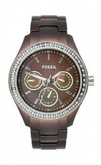 Fossil Women's ES2949 Stainless Steel Analog Brown Dial Watch