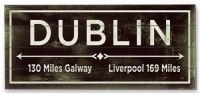 Dublin 12x16 Planked Wood Sign Wall Decor Art Dublin 12x16 Planked Wood Sign Wall Decor Art