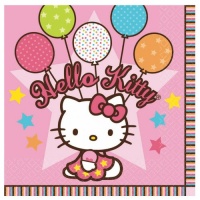 Amscan Hello Kitty Balloon Dreams 6-1/2 x 6-1/2 Luncheon Napkins, 16-Count Amscan Hello Kitty Balloon Dreams 6-1/2 x 6-1/2 Luncheon Napkins, 16-Count