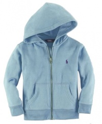Polo Ralph Lauren Boy's 8-20 Full Zip Fleece Hoodie (Large (14-16), Light Blue) Polo Ralph Lauren Boy's 8-20 Full Zip Fleece Hoodie (Large (14-16), Light Blue)