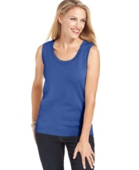 Built your wardrobe with Karen Scott's easy tank top! Built your wardrobe with Karen Scott's easy tank top!