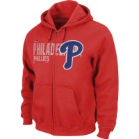 Philadelphia Phillies Red Majestic Double Switch Full-Zip Hooded Sweatshirt Philadelphia Phillies Red Majestic Double Switch Full-Zip Hooded Sweatshirt
