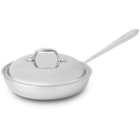 All-Clad BD551097 Brushed d5 Stainless Steel 5-Ply Bonded Dishwasher Safe 9-Inch French Skillet with Domed Lid/Cookware, Silver All-Clad BD551097 Brushed d5 Stainless Steel 5-Ply Bonded Dishwasher Safe 9-Inch French Skillet with Domed Lid/Cookware, Silver