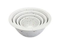 Zak Designs Set of 4 White Confetti Mixing Bowls Zak Designs Set of 4 White Confetti Mixing Bowls