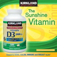 Kirkland Signature Maximum Strength Vitamin D3 2000 I.U. 600 Softgels, Bottle Kirkland Signature Maximum Strength Vitamin D3 2000 I.U. 600 Softgels, Bottle