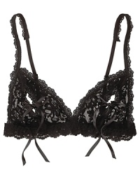 Dare to wear Hanky Panky's sexy, peek-a-boo bralette with a split-cup detail and bow tie closure. Style #487831. Dare to wear Hanky Panky's sexy, peek-a-boo bralette with a split-cup detail and bow tie closure. Style #487831.