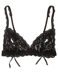 Dare to wear Hanky Panky's sexy, peek-a-boo bralette with a split-cup detail and bow tie closure. Style #487831.