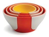 Chef'n Sleekstor Pinch Plus Pour Measuring Prep Bowls, Orange Tonal Chef'n Sleekstor Pinch Plus Pour Measuring Prep Bowls, Orange Tonal