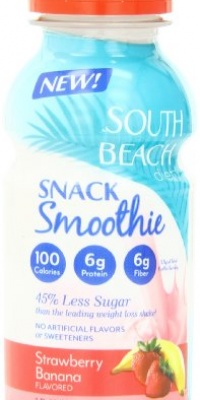 South Beach Diet Snack Smoothie, Strawberry Banana, 4 Count (Pack of 4)