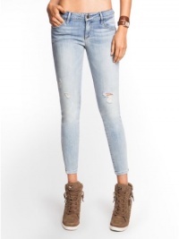 GUESS Kate Cropped Skinny Jeans with Ankle Zip GUESS Kate Cropped Skinny Jeans with Ankle Zip
