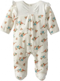 ABSORBA Baby-Girls Newborn Velour Bird Footie, White, 3-6 Months ABSORBA Baby-Girls Newborn Velour Bird Footie, White, 3-6 Months