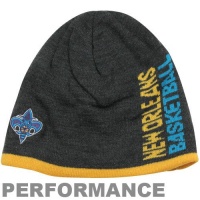 adidas New Orleans Hornets Authentic Team Block Performance Beanie - Charcoal adidas New Orleans Hornets Authentic Team Block Performance Beanie - Charcoal