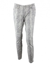 Material Girl Womens Gray/Ivory Cherie Snake Print Skinny Pants 5 Material Girl Womens Gray/Ivory Cherie Snake Print Skinny Pants 5