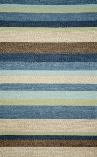 Liora Manne Ravella Stripe Rug, 7-Feet 6-Inch by 9-Feet 6-Inch, Denim Liora Manne Ravella Stripe Rug, 7-Feet 6-Inch by 9-Feet 6-Inch, Denim