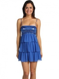 BCBGMAXAZRIA Silk Party Dress Larkspur Blue BCBGMAXAZRIA Silk Party Dress Larkspur Blue