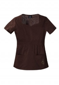 Baby Phat Animal Skin Burn-out Scrub Top Scrub Tops Women, Jungle Cat Brown; XS Baby Phat Animal Skin Burn-out Scrub Top Scrub Tops Women, Jungle Cat Brown; XS