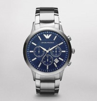 Emporio Armani Men's AR2448 Classic Chronograph Stainless Steel Blue Dial Watch Emporio Armani Men's AR2448 Classic Chronograph Stainless Steel Blue Dial Watch
