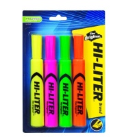 Avery HI-LITER Desk Style Highlighters 4 Pack (24063) Avery HI-LITER Desk Style Highlighters 4 Pack (24063)