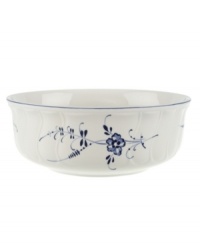 First introduced in 1768, the Vieux Luxembourg pattern is truly timeless. Dainty sprays of dark blue flowers adorn this creamy white collection for a charming tabletop that will captivate guests for years to come. First introduced in 1768, the Vieux Luxembourg pattern is truly timeless. Dainty sprays of dark blue flowers adorn this creamy white collection for a charming tabletop that will captivate guests for years to come.