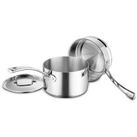 Cuisinart FCT1113-18 French Classic Tri-Ply Stainless 3-Piece Saucepan and Double Boiler Set Cuisinart FCT1113-18 French Classic Tri-Ply Stainless 3-Piece Saucepan and Double Boiler Set