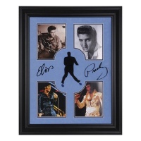 Elvis Presley Framed Photo Presentation with Laser-Cut Replica Signature - 28 X 24 Elvis Presley Framed Photo Presentation with Laser-Cut Replica Signature - 28 X 24
