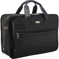 Samsonite Business Cases Expandable Leather Top-Zip Laptop Bag (Black) Samsonite Business Cases Expandable Leather Top-Zip Laptop Bag (Black)