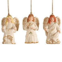 Lenox China Heavenly Angel Ornament Set Gift Box of 3 Different Angels Lenox China Heavenly Angel Ornament Set Gift Box of 3 Different Angels