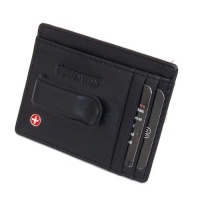Alpine Swiss Fine Lambskin Leather Hand Crafted Men's Money Clip mini Wallet ID Credit Card Holder Front Pocket Wallet with Spring Clip - Black Comes in a Gift Bag Alpine Swiss Fine Lambskin Leather Hand Crafted Men's Money Clip mini Wallet ID Credit Card Holder Front Pocket Wallet with Spring Clip - Black Comes in a Gift Bag