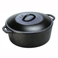 Lodge L8DOL3 Pre-Seasoned Dutch Oven with Dual Handles, 5-Quart Lodge L8DOL3 Pre-Seasoned Dutch Oven with Dual Handles, 5-Quart