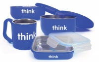 Thinkbaby BPA Free Feeding Set, Blue, 6 Months Thinkbaby BPA Free Feeding Set, Blue, 6 Months