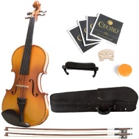 Mendini 4/4 MV400 Ebony Fitted Solid Wood Violin with Hard Case, Shoulder Rest, Bow, Rosin, Extra Bridge and Strings - Full Size Mendini 4/4 MV400 Ebony Fitted Solid Wood Violin with Hard Case, Shoulder Rest, Bow, Rosin, Extra Bridge and Strings - Full Size