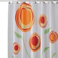 Interdesign Marigold Shower Curtain, Red/Orange, 72 Inches X 72 Inches Interdesign Marigold Shower Curtain, Red/Orange, 72 Inches X 72 Inches