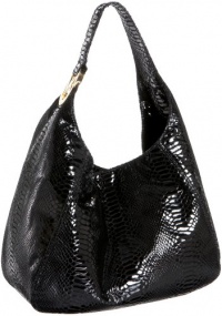 Michael Kors Fulton Large Shoulder Bag in Black Patent Python Michael Kors Fulton Large Shoulder Bag in Black Patent Python