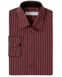 During the week or on the weekend, this slim-fit striped dress shirt from Marc New York will fit right into any situation. During the week or on the weekend, this slim-fit striped dress shirt from Marc New York will fit right into any situation.