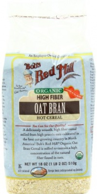 Bob's Red Mill Organic Oat Bran Hot Cereal, 18-Ounce Bags (Pack of 4) Bob's Red Mill Organic Oat Bran Hot Cereal, 18-Ounce Bags (Pack of 4)