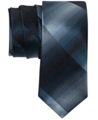 Cross the line into standout territory with this patterned tie from Hugo Boss.