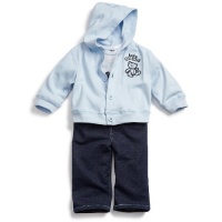 GUESS Kids Boys Teddy Tee, Jacket and Pant Set (0 - 9m), LIGHT BLUE (6/9M) GUESS Kids Boys Teddy Tee, Jacket and Pant Set (0 - 9m), LIGHT BLUE (6/9M)