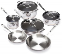 All-Clad 600822 SS Copper Core 5-Ply Bonded Dishwasher Safe 10-Piece Cookware Set, Silver