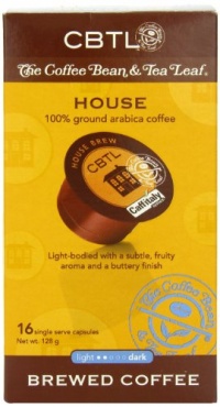 CBTL House Brew Coffee Capsules By The Coffee Bean & Tea Leaf, 16-Count Box CBTL House Brew Coffee Capsules By The Coffee Bean & Tea Leaf, 16-Count Box