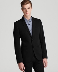 A handsome blazer from HUGO offers up the unexpected in a brilliant blue design, tailored for a modern fit to complement your going-out attire. A handsome blazer from HUGO offers up the unexpected in a brilliant blue design, tailored for a modern fit to complement your going-out attire.