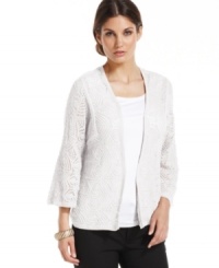 Pair Alfani's petite open-front cardigan with a variety of tees and tanks for a pulled-together look. This versatile sweater is a great wardrobe staple. (Clearance) Pair Alfani's petite open-front cardigan with a variety of tees and tanks for a pulled-together look. This versatile sweater is a great wardrobe staple. (Clearance)